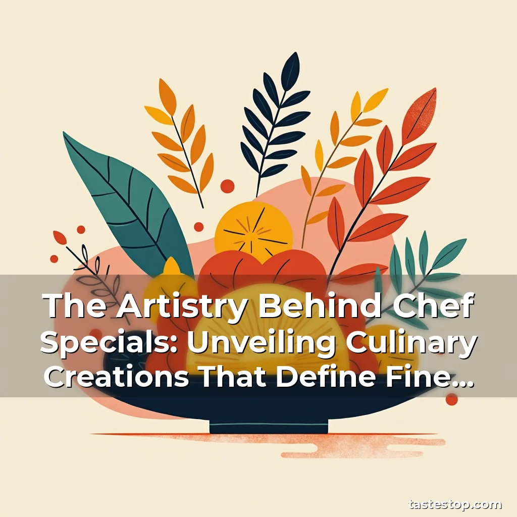 Read more about the article The Artistry Behind Chef Specials: Unveiling Culinary Creations That Define Fine Dining